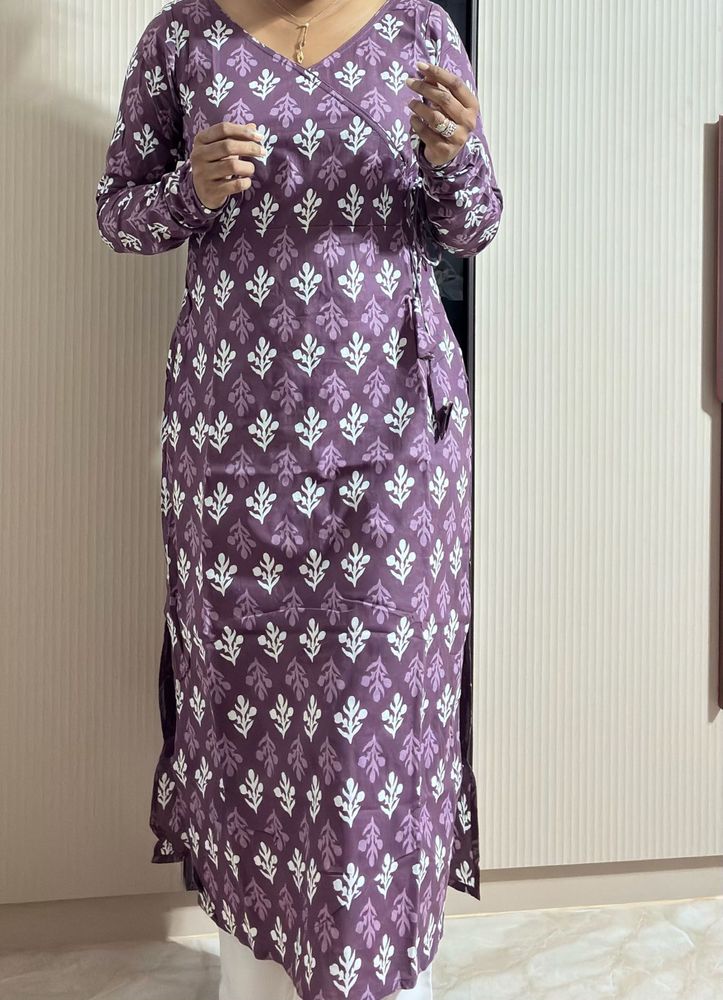 Stylish Purple Printed Kurta