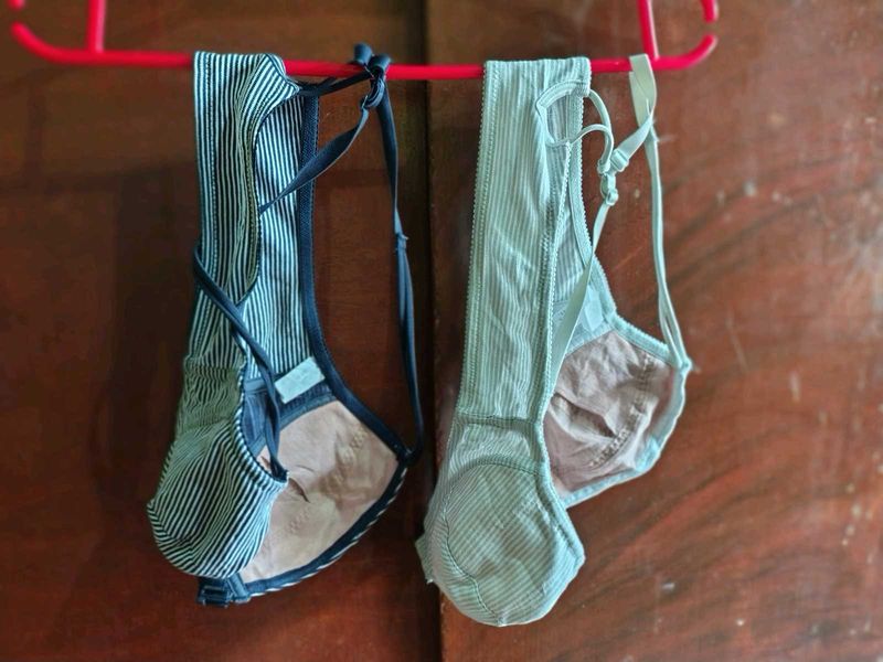 Combo Of 2 Striped Bra