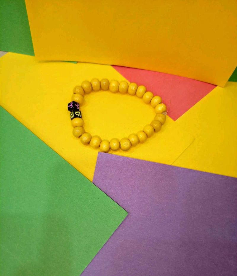 Yellow beaded bracelet
