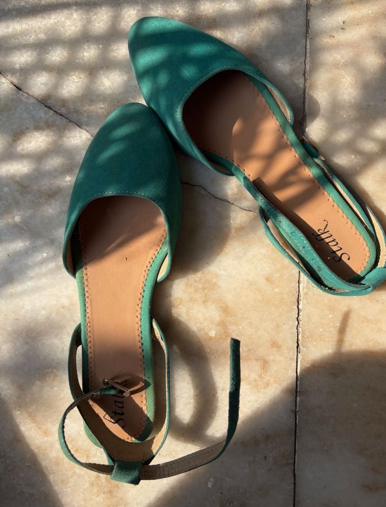 Green Flats &amp; Sandals