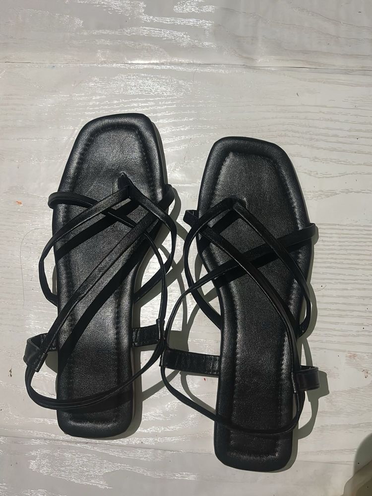 Black Strappy Sandals