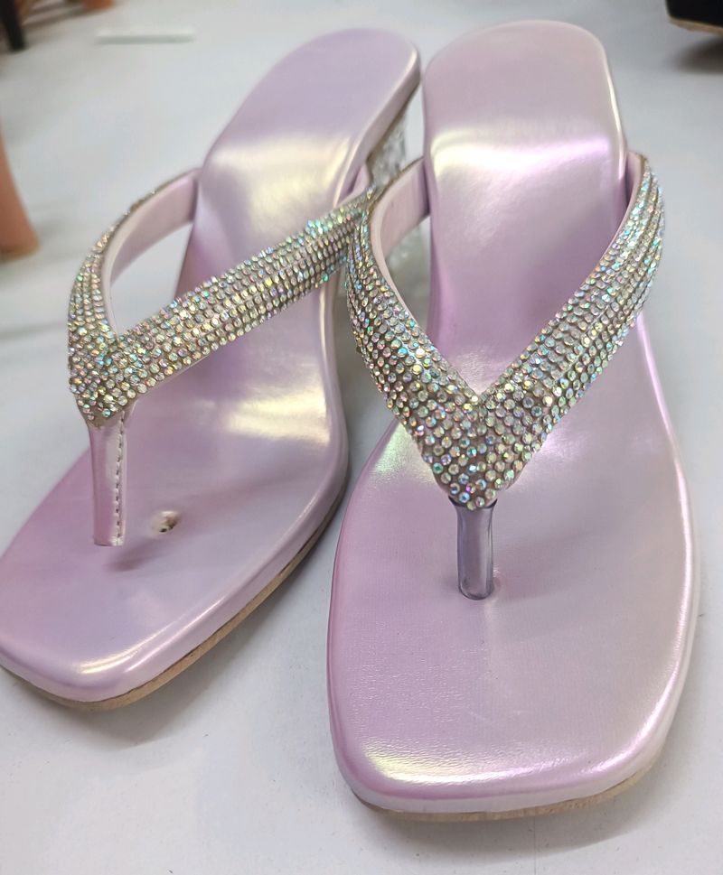 Lavender Transparent Heels (Broken)