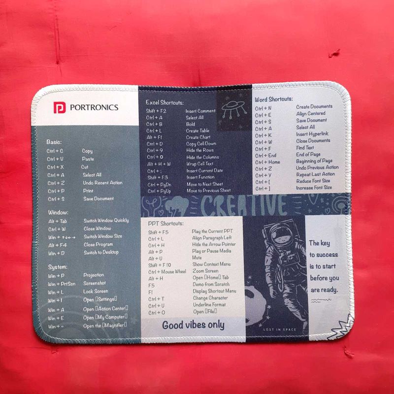 Portronics Comfipad 3 Mouse Pad with Shortcuts Key