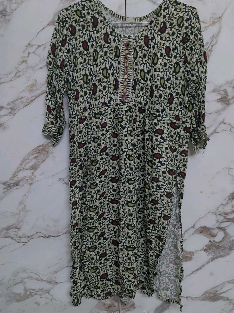 Floral Print Kurta