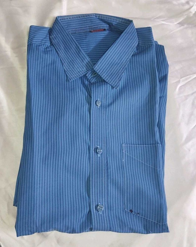 Blue Striped Formal Shirt