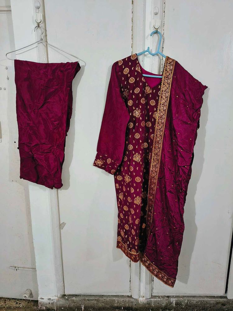 Beautiful Maroon kurta set