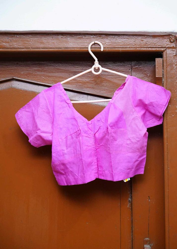 Pink Crop Top Blouse