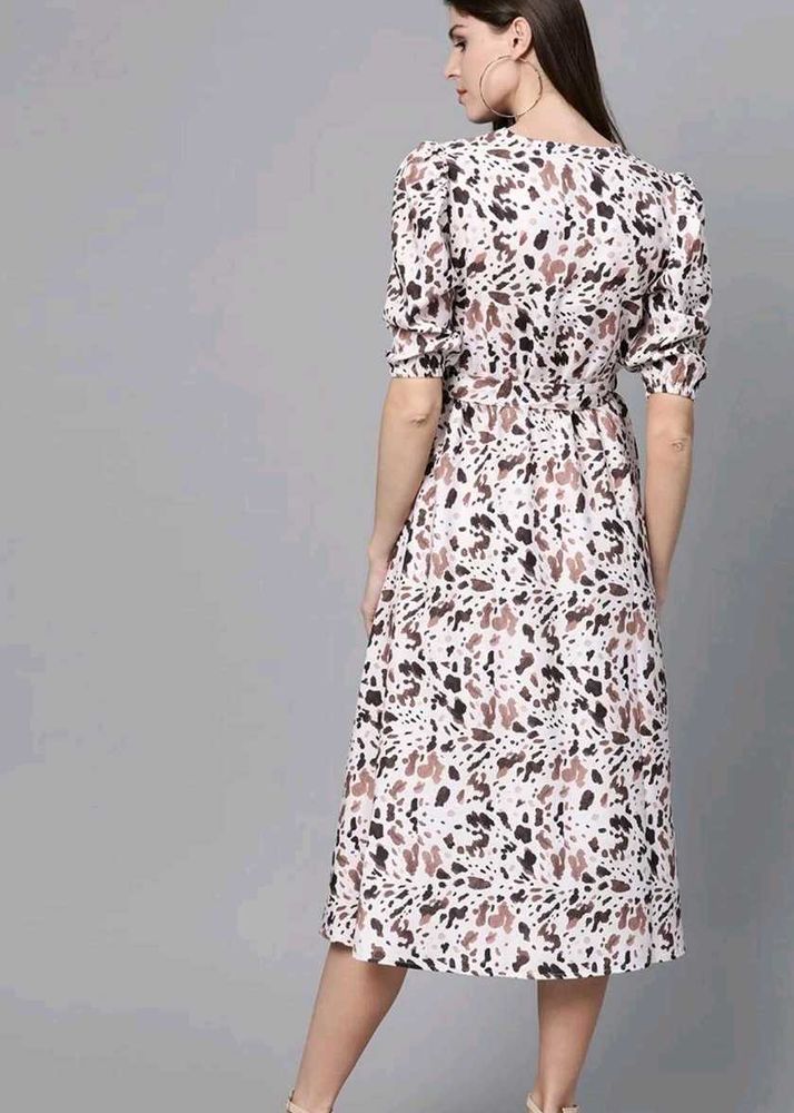 Stylish Printed Midi Dress size xs