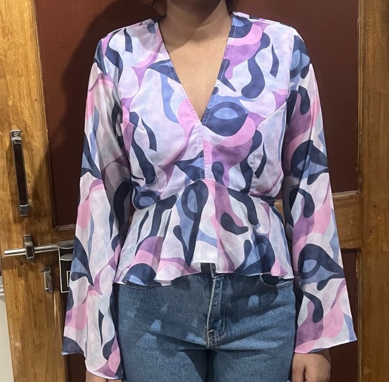 Abstract Print Blouse