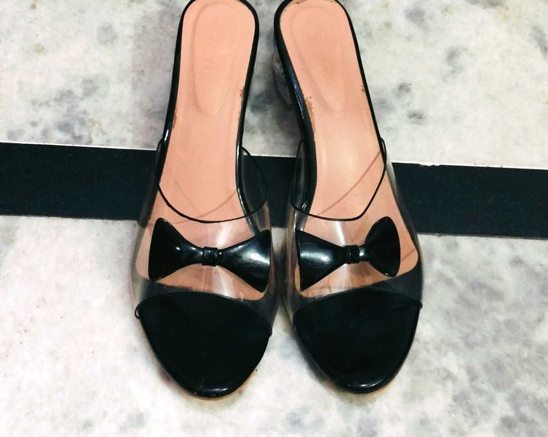 Black Transparent Sandal