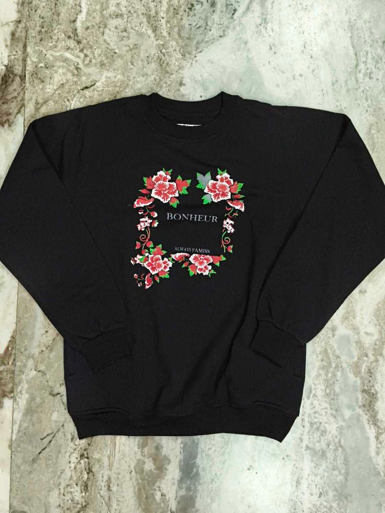 Black Bonheur Floral Sweatshirt