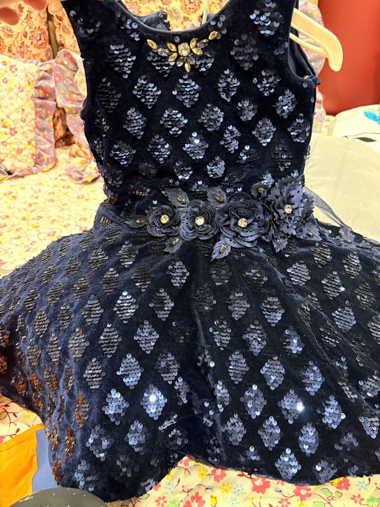 Sparkly Blue Girls Dress