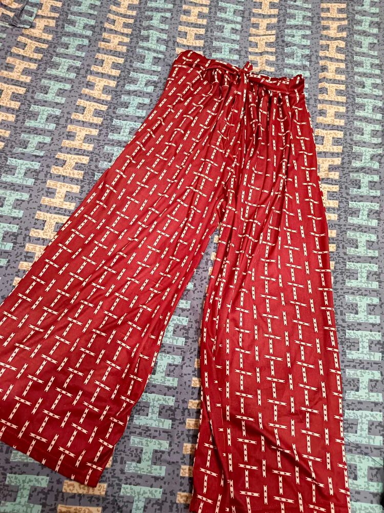 Maroon Palazzo Pants