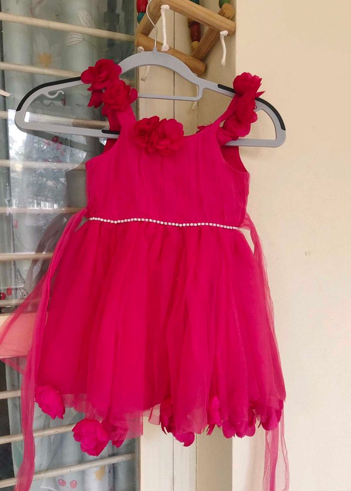 Cute Pink Flower Girl Dress