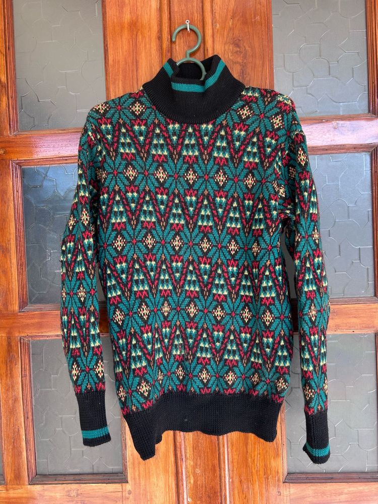 Authentic Christian Dior Patterned Turtleneck Swea