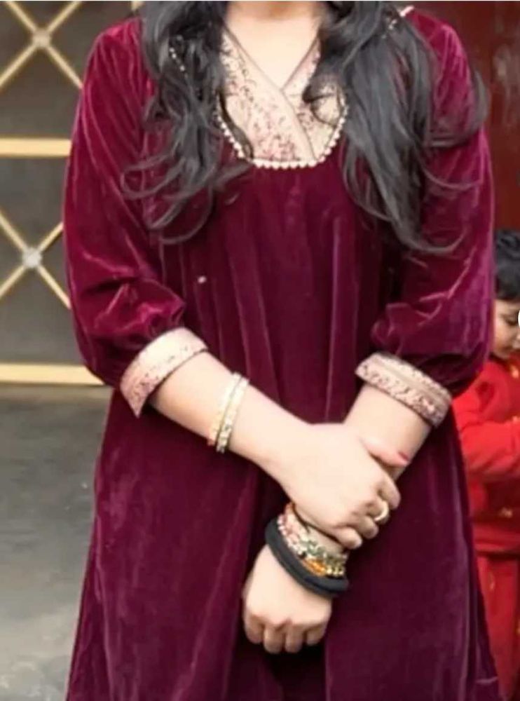 Elegant Velvet Kurta