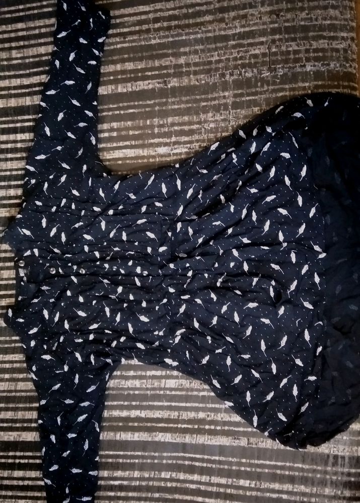 Feather Print Blouse