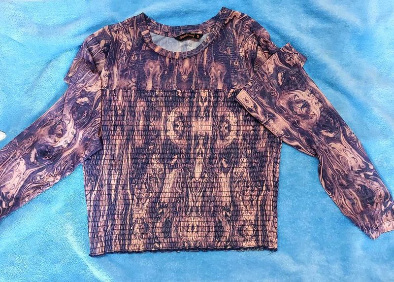 Unique Patterned Long Sleeve Top