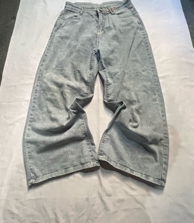 Wide Leg Denim Jeans