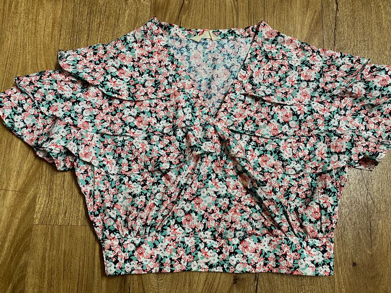 Y2K Floral Crop Top