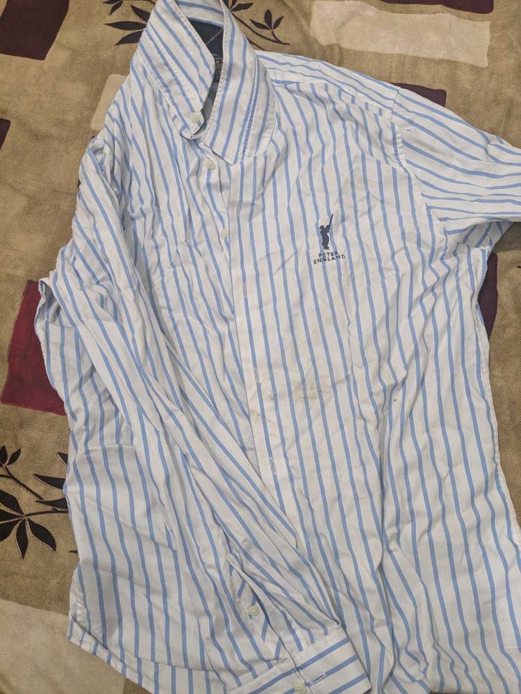 Striped Peter England Shirt