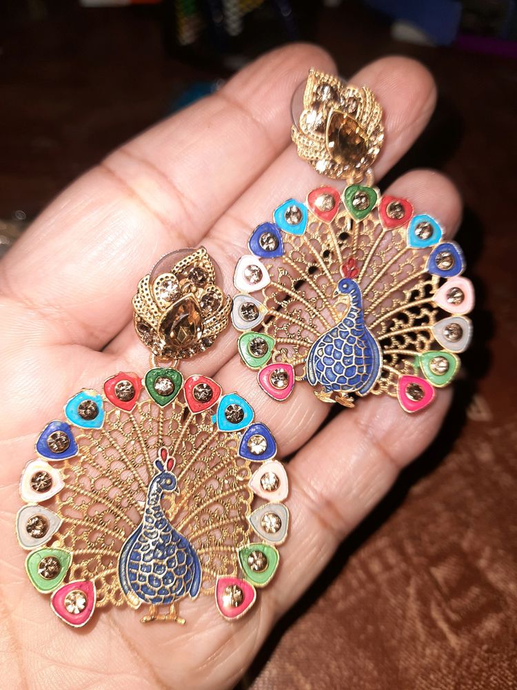 New Peacock Earrings 🦚 🦚