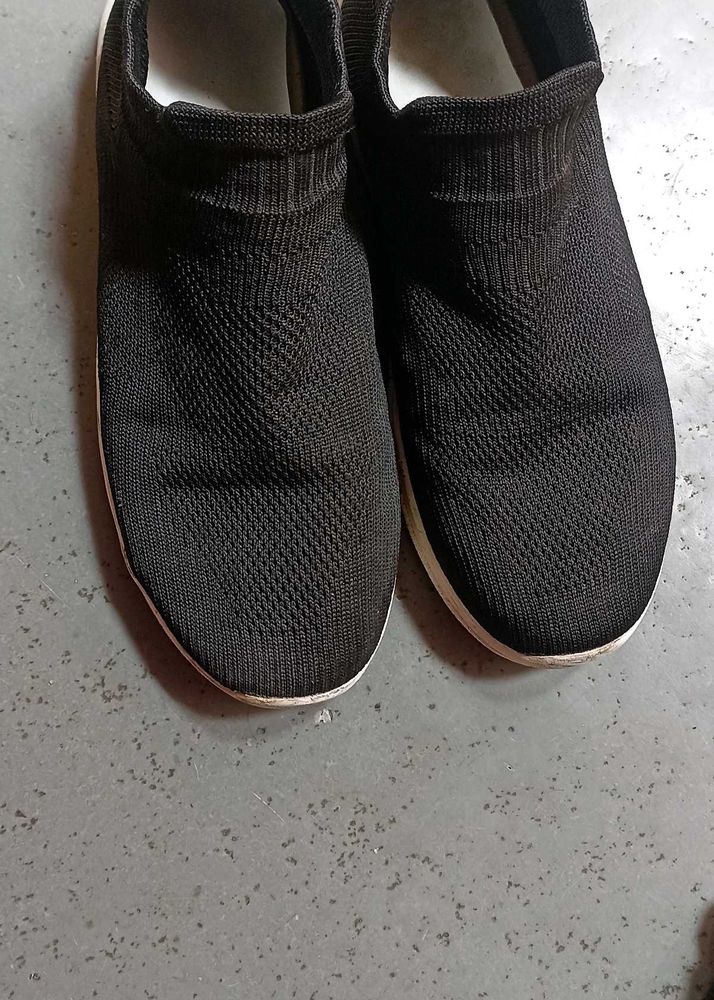 Black Knit Sneakers