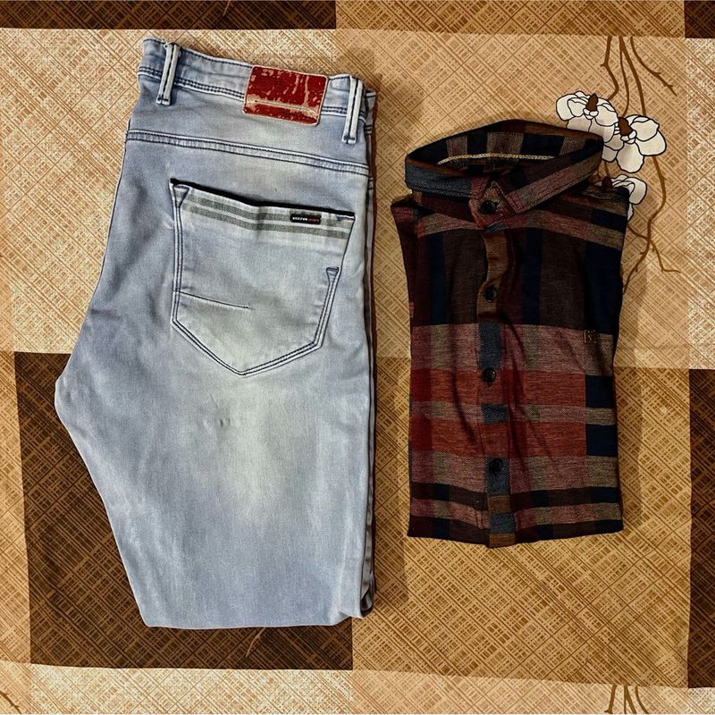 Combo - Shirt &amp; Denim Jeans For Men