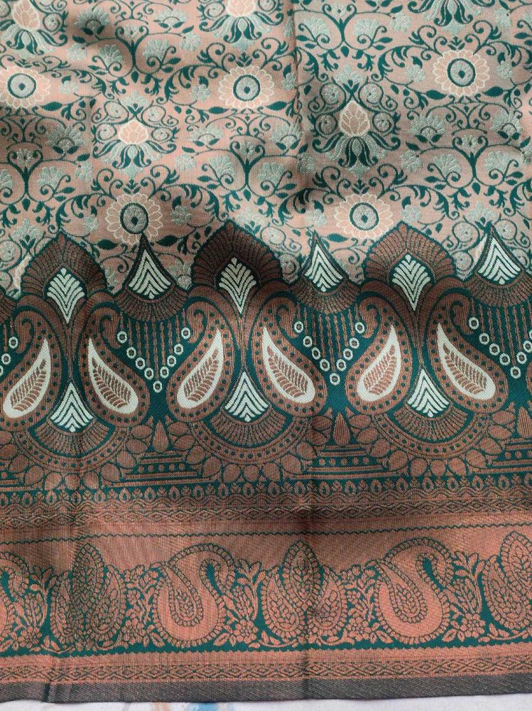 Unused Green Silk Saree