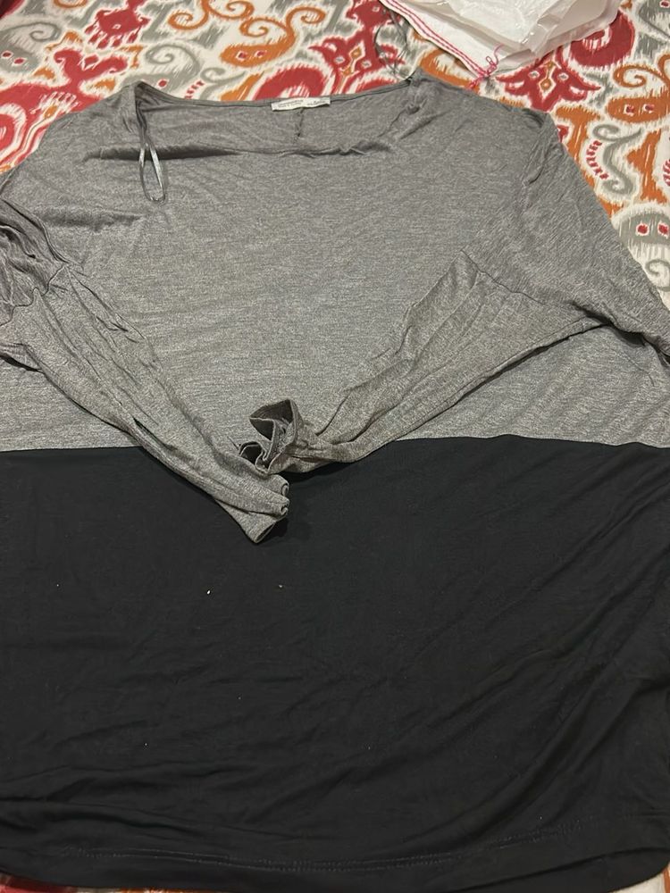 Two-Tone Long Sleeve Top