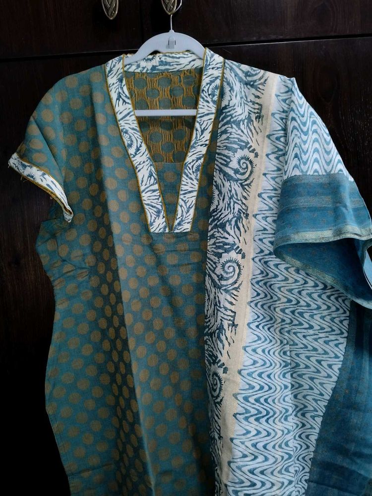 Tailor stitched suit set with Dupatta