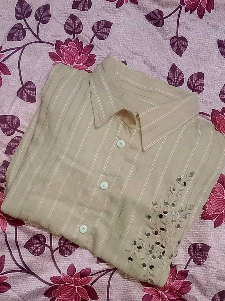 🌸Nude Colour Beautiful Kurti🌸