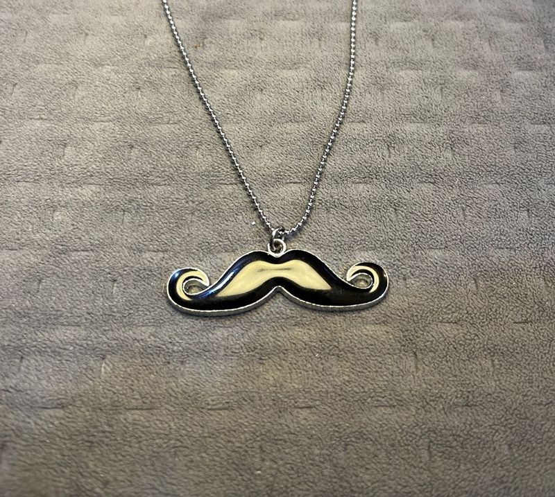 Black Moustache Necklace