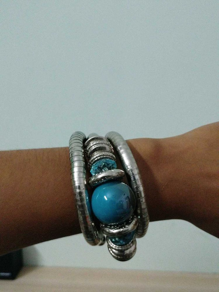 Silver Blue Bracelet