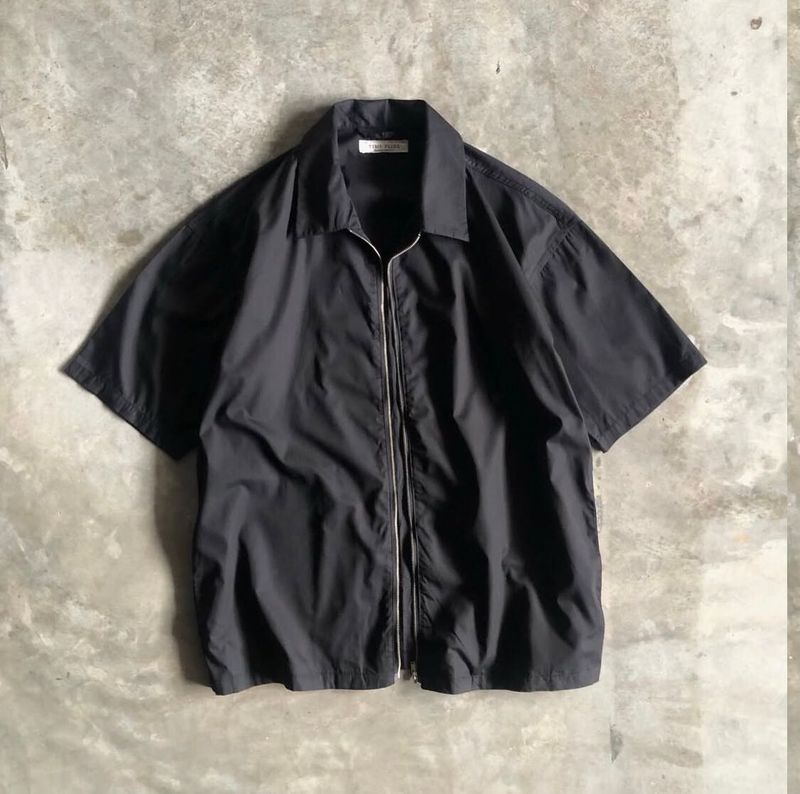 Stylish Black Zip-Up Shirt