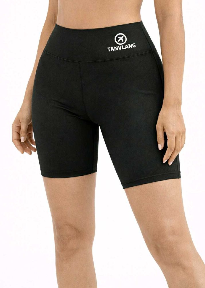 Black High Waist Gym Cycling Shorts