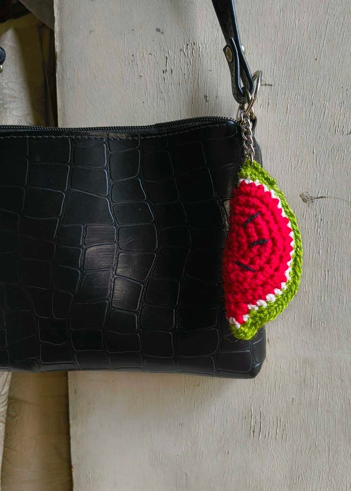 CROCHET WATERMELON KEY CHAIN