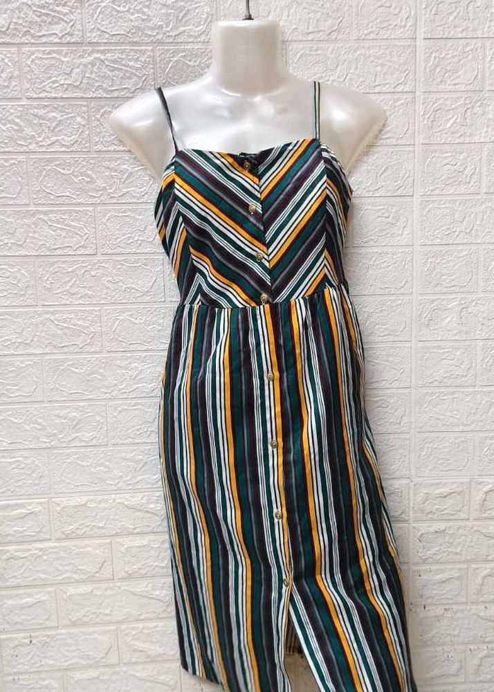 New/ Unused Printed Striped Dress