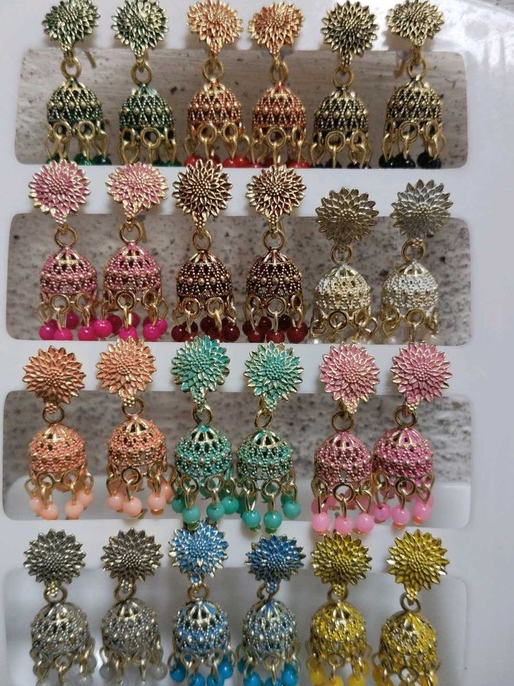 Colorful Jhumka Earrings