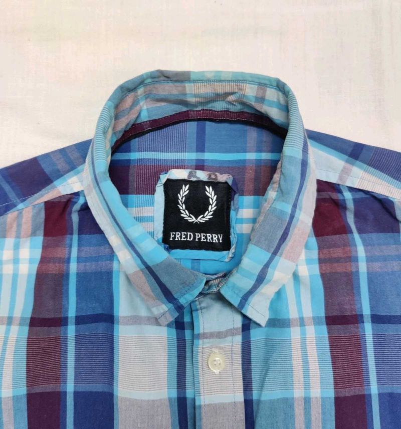 Fred Perry Plaid Shirt - 40