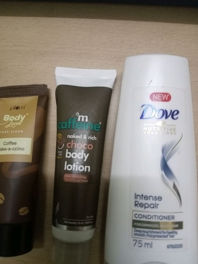 Dove Conditioner,I&#39;m Caffeine Body Lotion,Plum Foot Cream