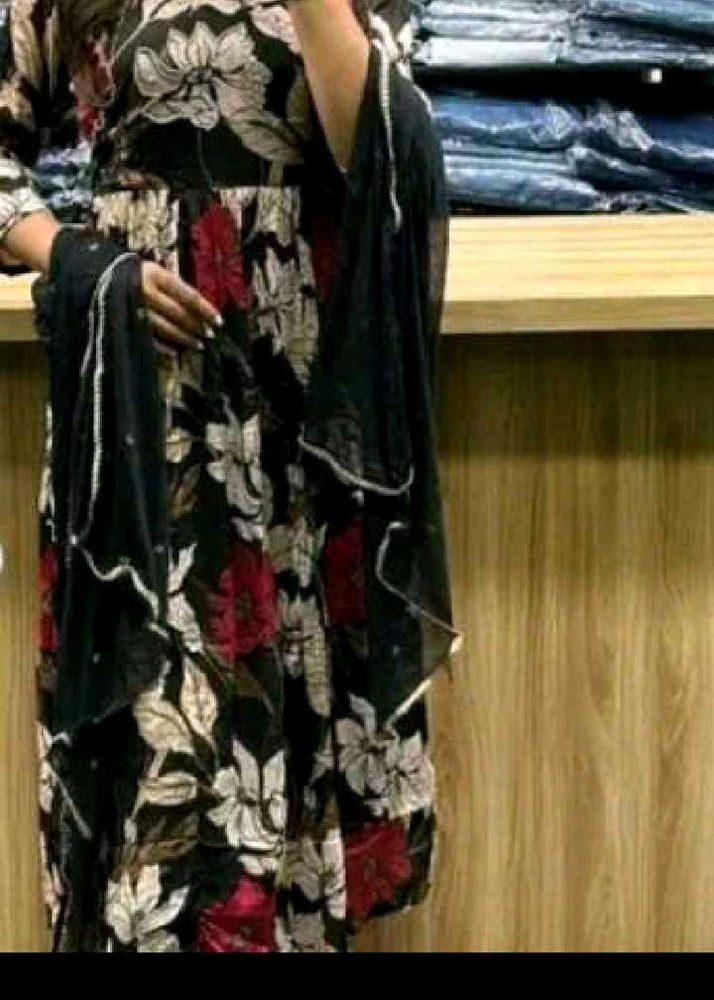 Soft Rayon Black Dupatta