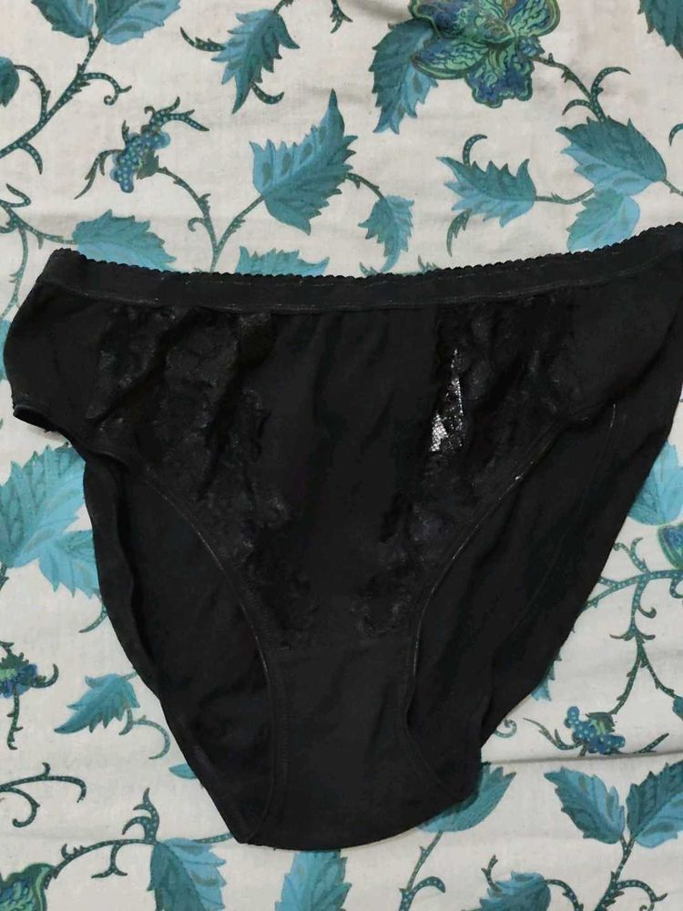 Black Lace Trim Panties