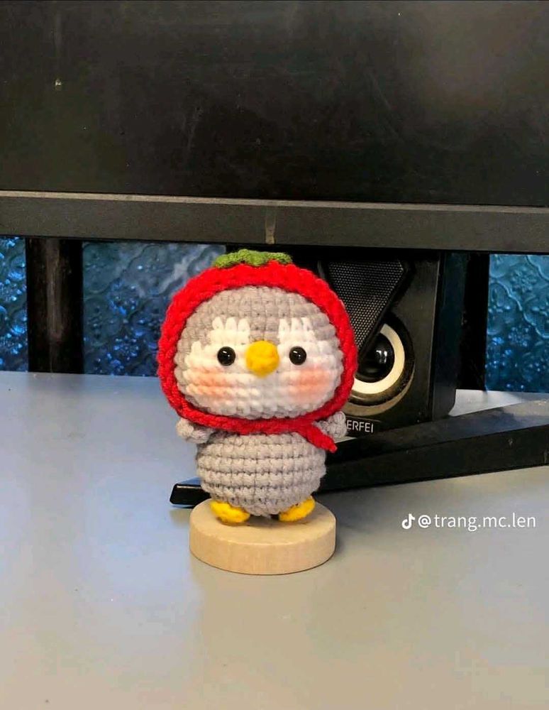 Crochet Penguin Keychain