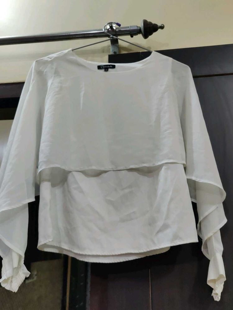 Elegant White Layered Top