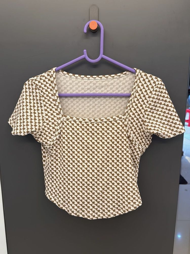 Patterned Crop Top