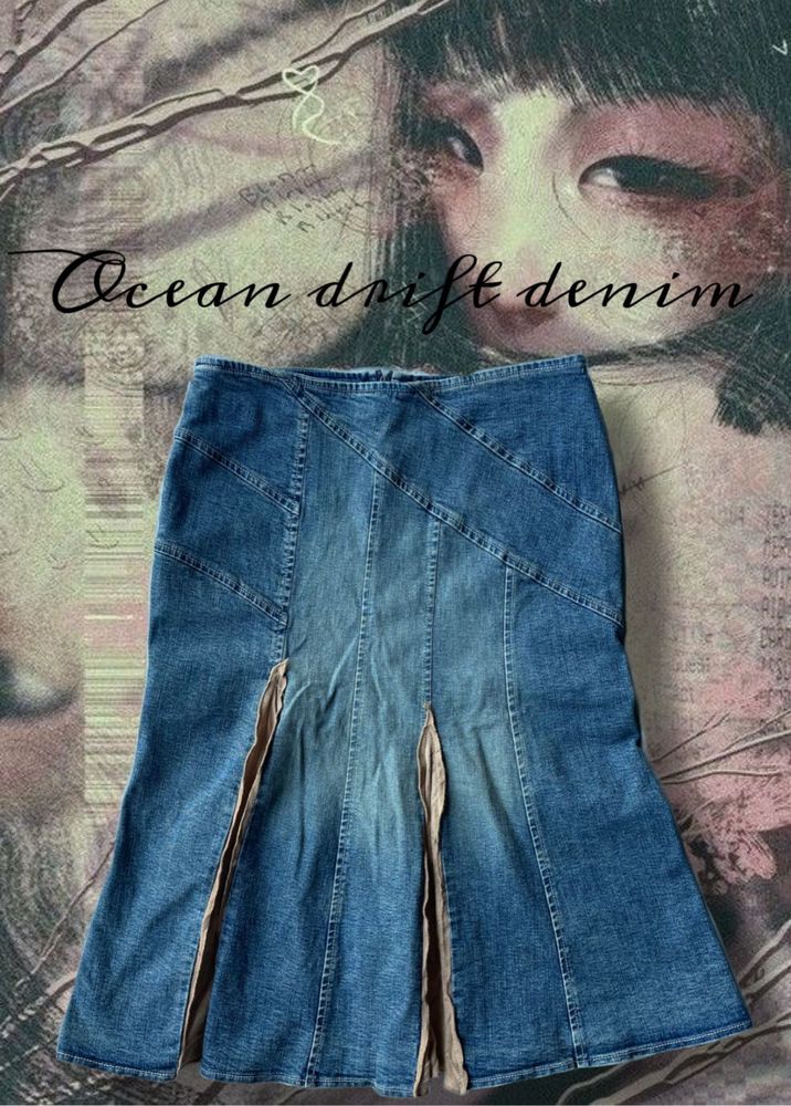 Ocean Drift Denim Skirt