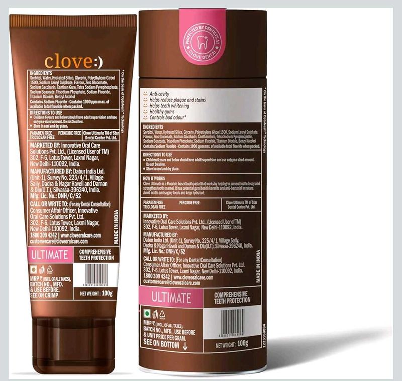Clove Ultimate Teeth Protection Toothpaste