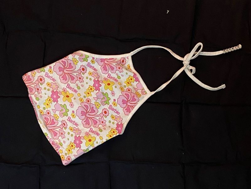 Vintage Barbie Floral Halter Top