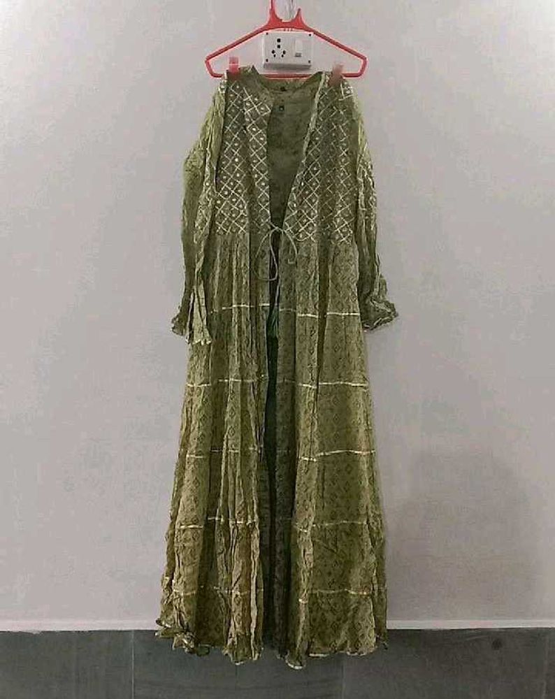 Green Embroidered Kurta Dress
